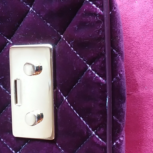 Michael Kors Special Edition New Wine Velvet Shoulder Bag/ Crossbody - Picture 3 of 15